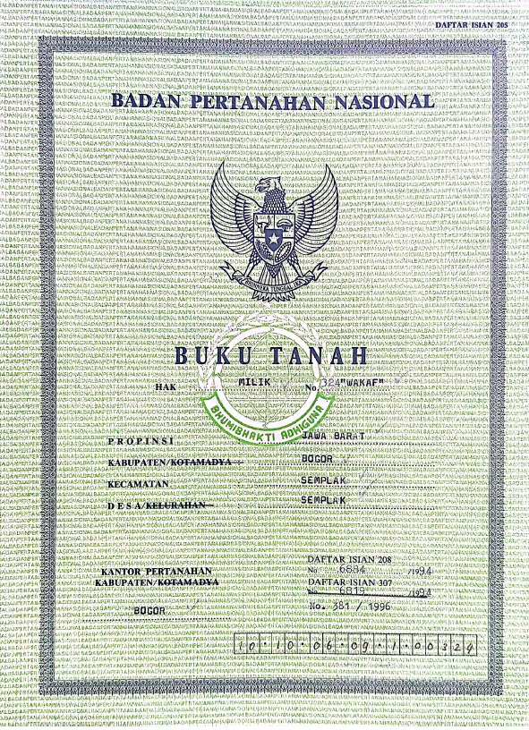 Sertifikat Tanah Utama